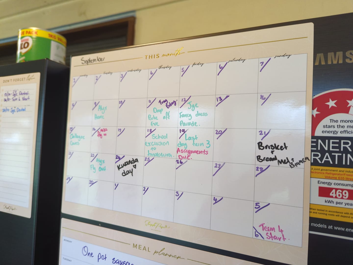 Customer photo review of Monthly Planner Magnet - Beige