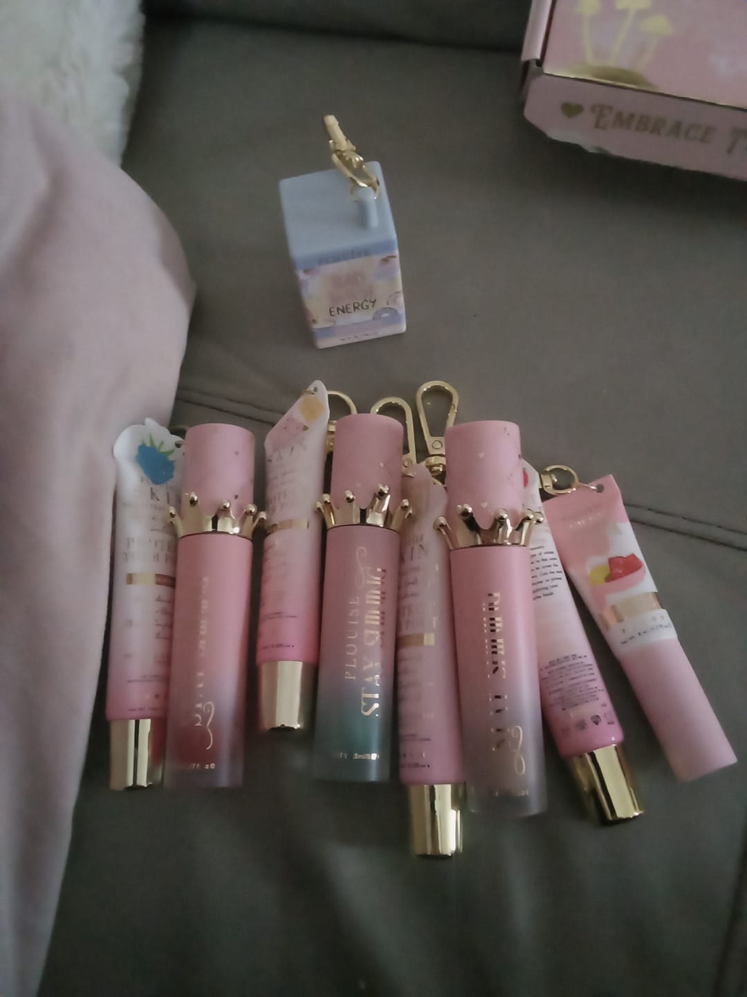 Customer photo review of P. Louise Bad Bitch Energy Keychain Lip Balm