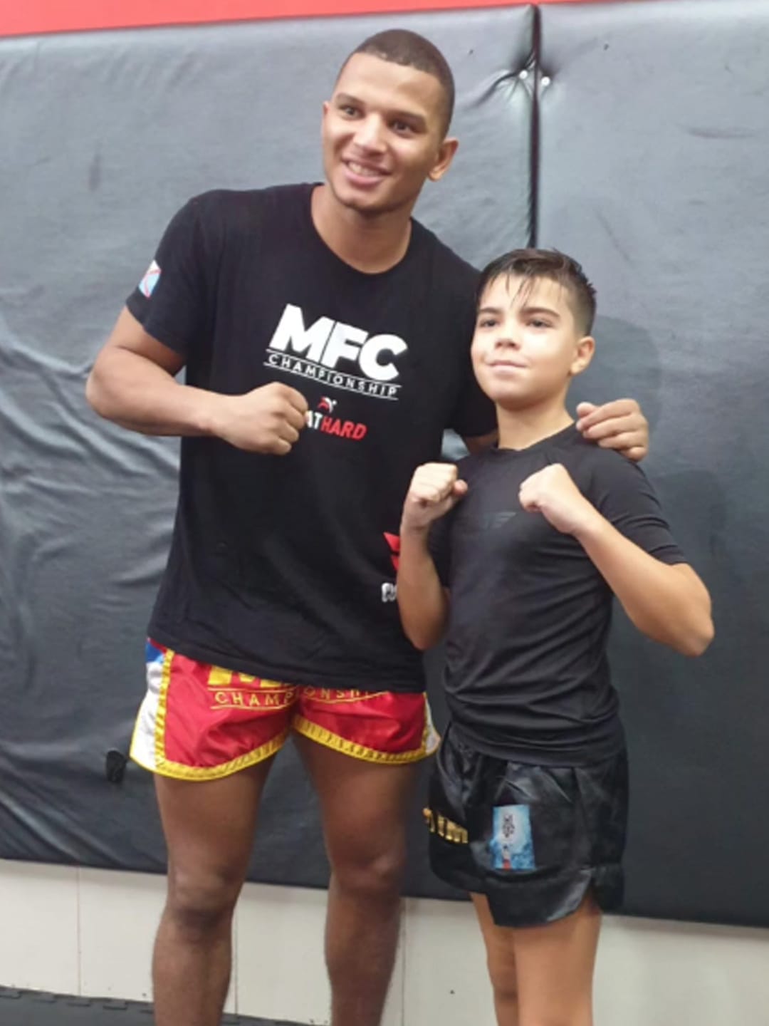 Customer photo review of Standard Black Short Sleeve No-Gi Kids BJJ Rash Guard