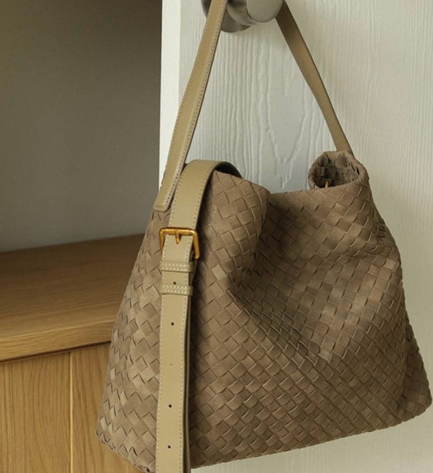 Customer photo review of Chelsea Suede Tote Bag