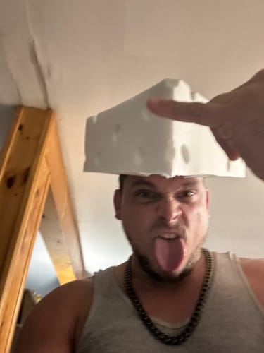 Customer photo review of Knights Templar Cuban Link Necklace: Helps Pair Veterans With A Service Dog Or Shelter Dog