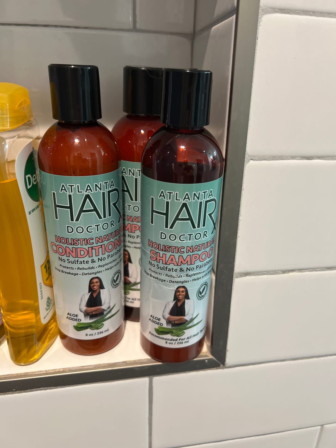 Customer photo review of NATURAL SHAMPOO & CONDITIONER - 8 fl oz