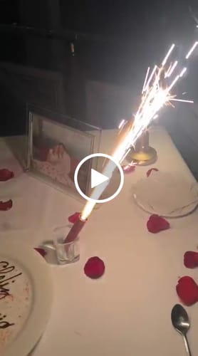 Customer video review of Cena Romántica