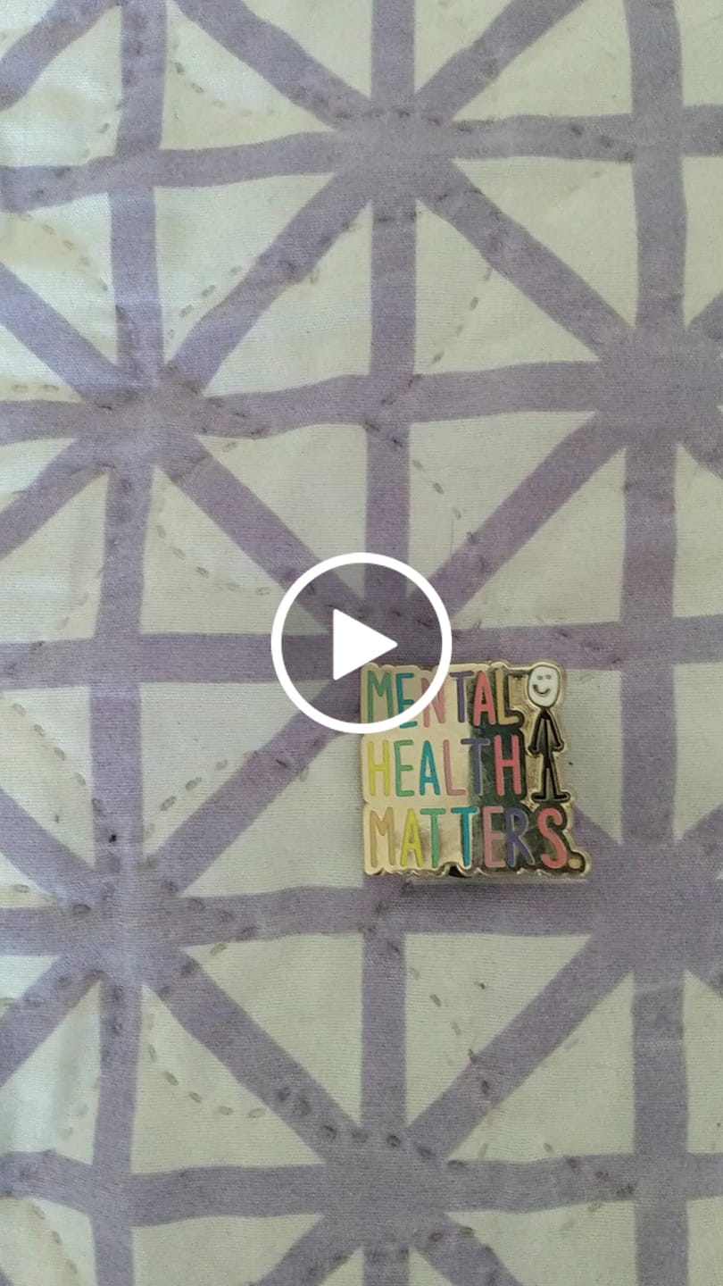 Customer video review of Mental Health Matters Enamel Pin