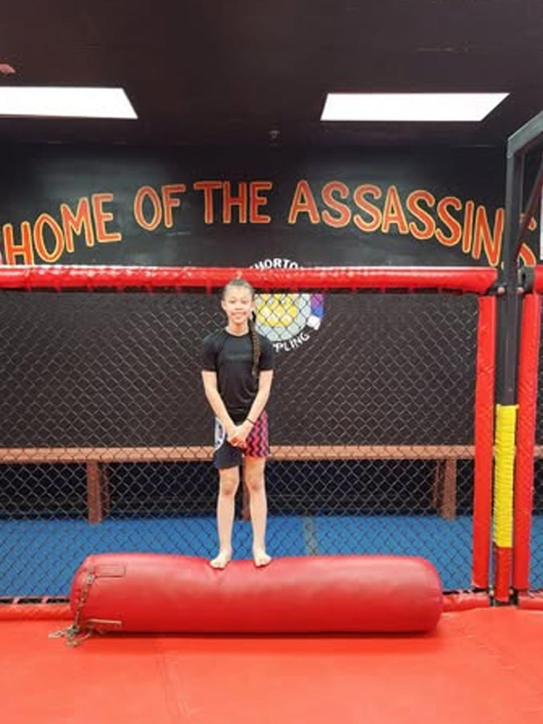 Customer photo review of Standard Black Short Sleeve No-Gi Kids BJJ Rash Guard