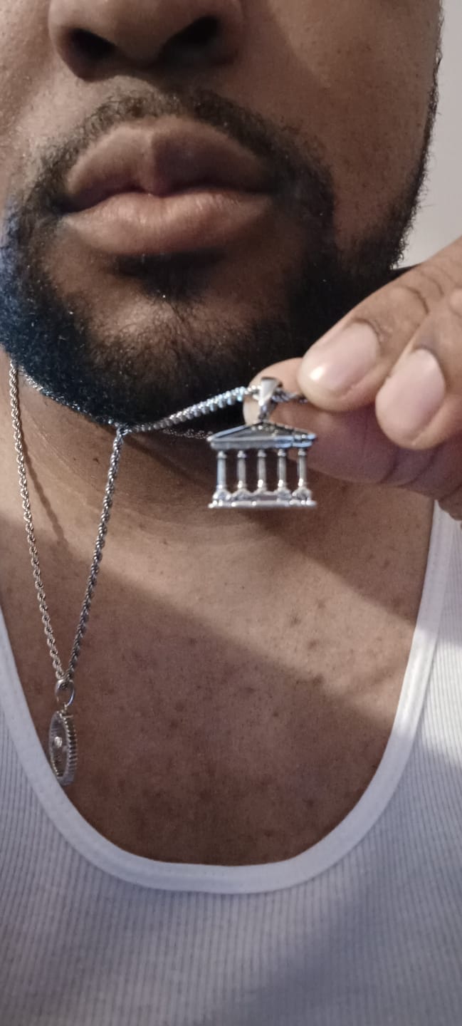 Customer photo review of Parthenon pendant