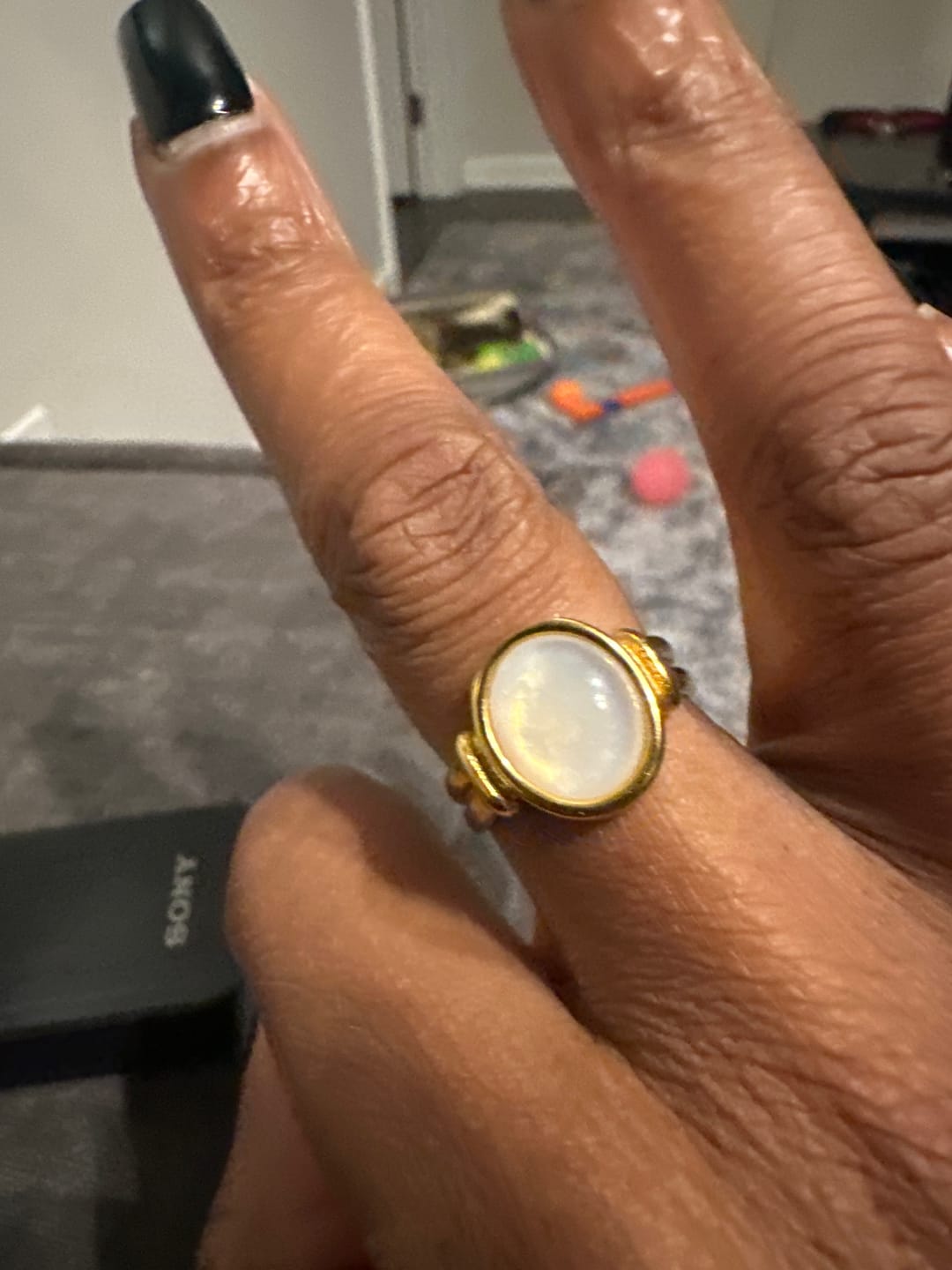 Customer photo review of Kai Mother Of Pearl ring