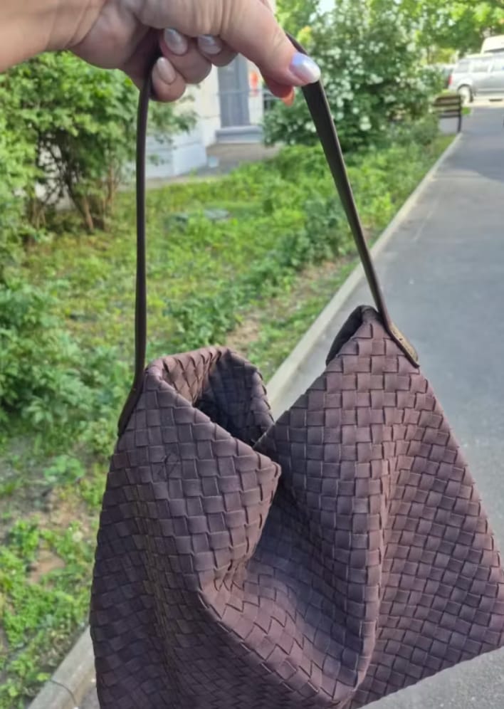 Customer photo review of Chelsea Suede Tote Bag