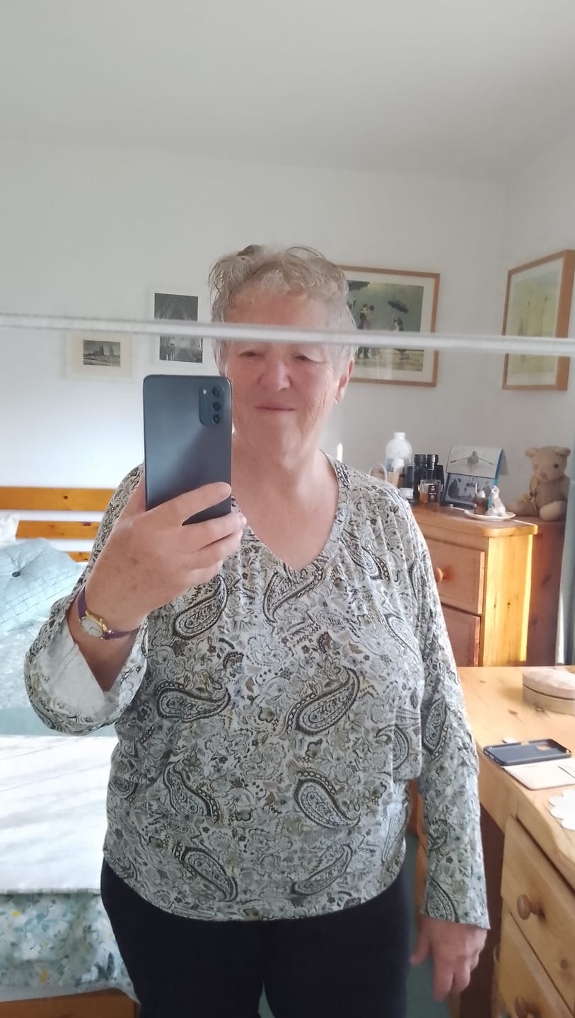 Customer photo review of Paisley Floral Viscose Jersey Fabric