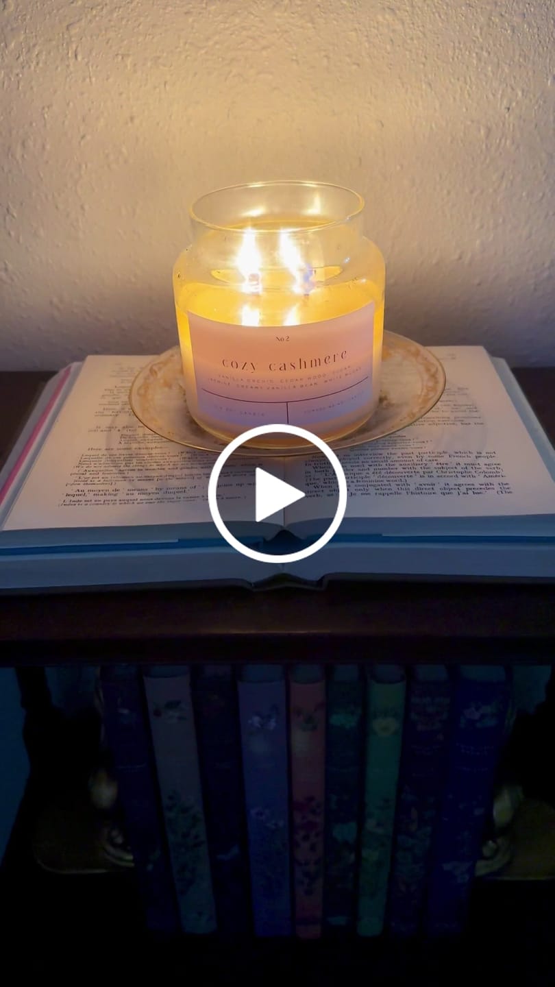 Customer video review of Cozy Cashmere 22 oz Glass Candle