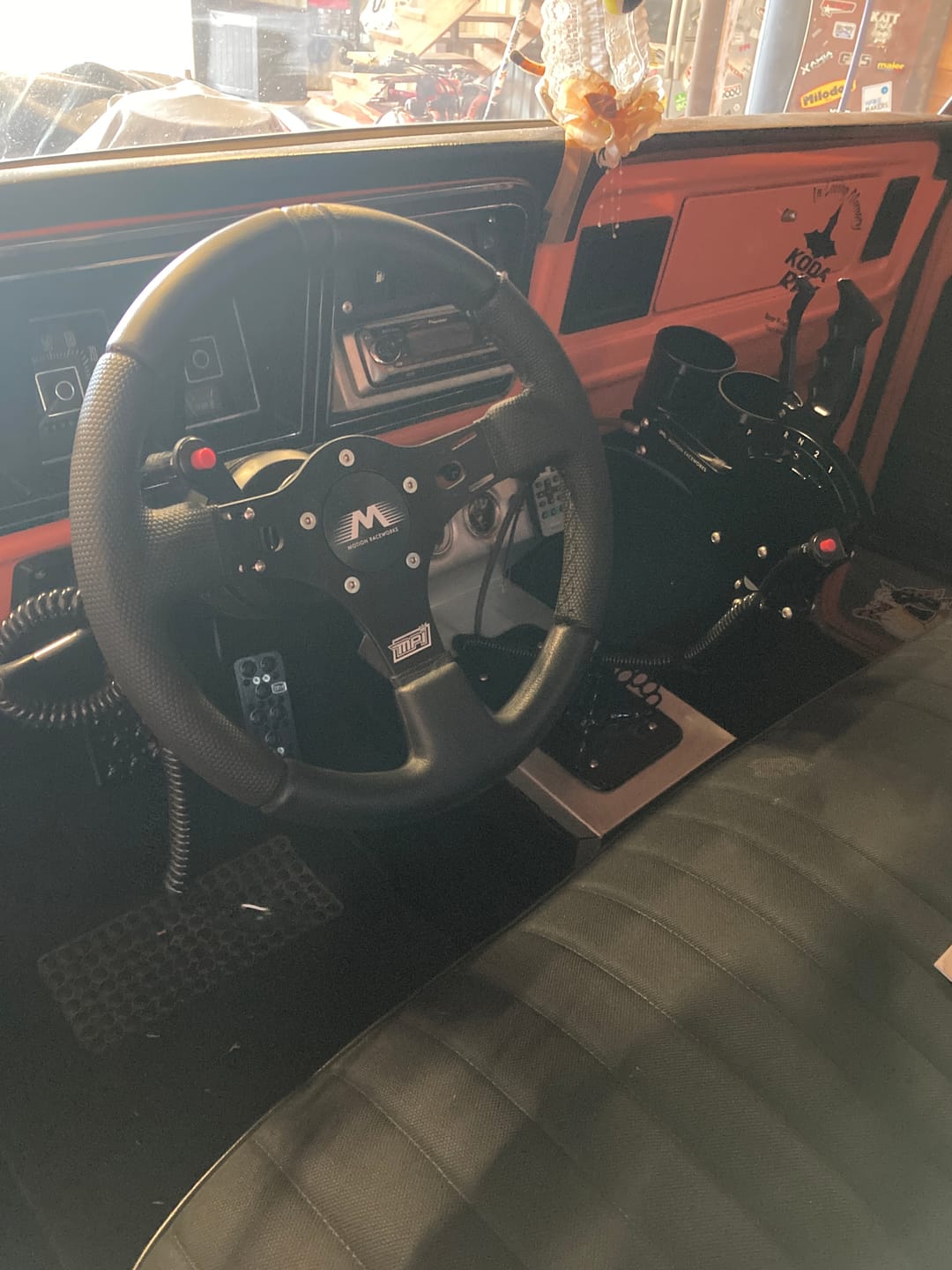 Customer photo review of Motion Raceworks Single Push Button Steering Wheel Bracket 15-00004