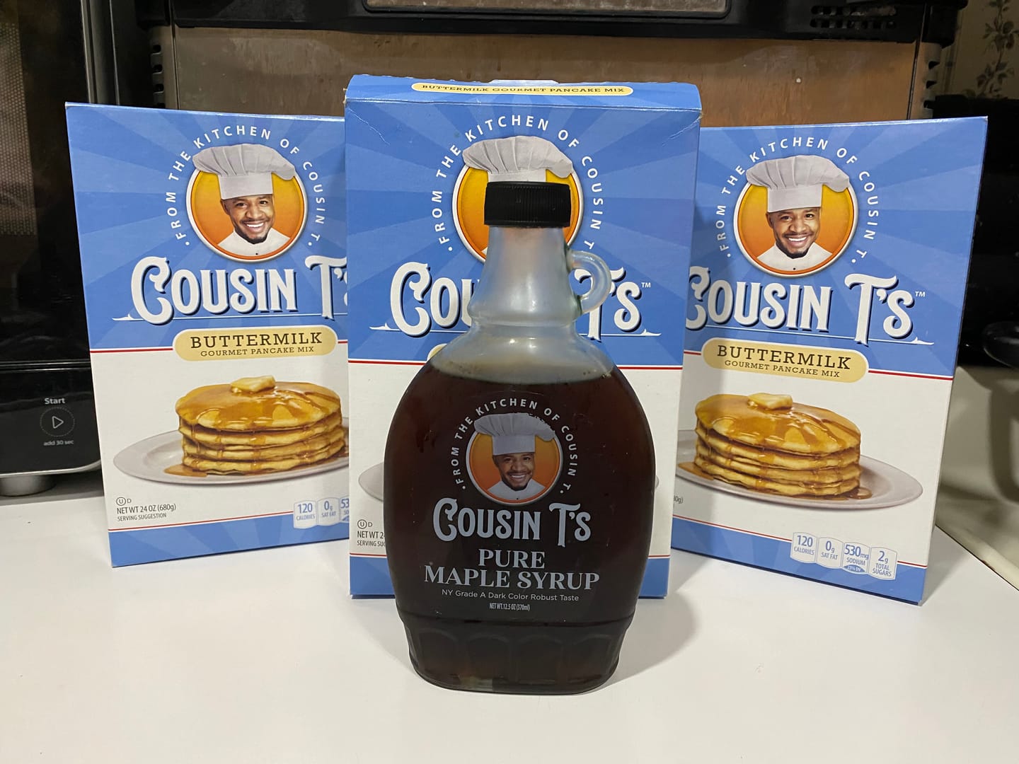 Customer photo review of Cousin T's Buttermilk Gourmet Pancake Mix