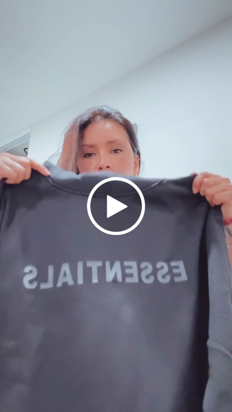 Customer video review of NEW! Stylish 3:3 Essentials Hooded Sweatshirt 3:3 3SS3NTIALS HOODIE (Black)
