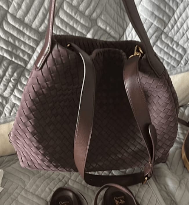 Customer photo review of Marceline Suede Tote Bag