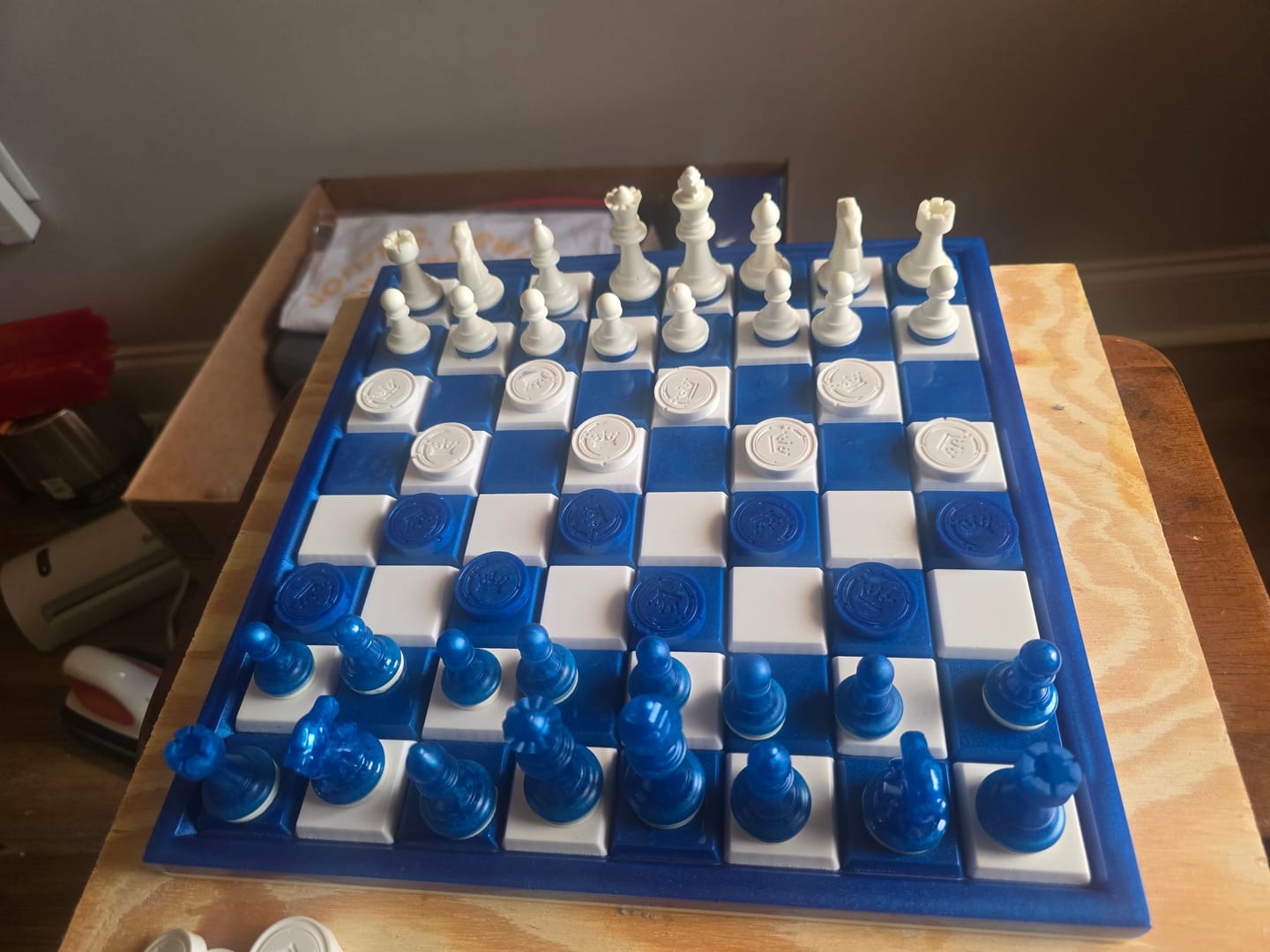 Customer photo review of 12x12x0.75" Small Chess Board Silicone Mold With 1.2" Squares