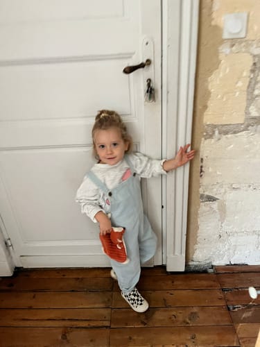 Marion H. review of LIGHT WASH DENIM OVERALL image 1 out of 1