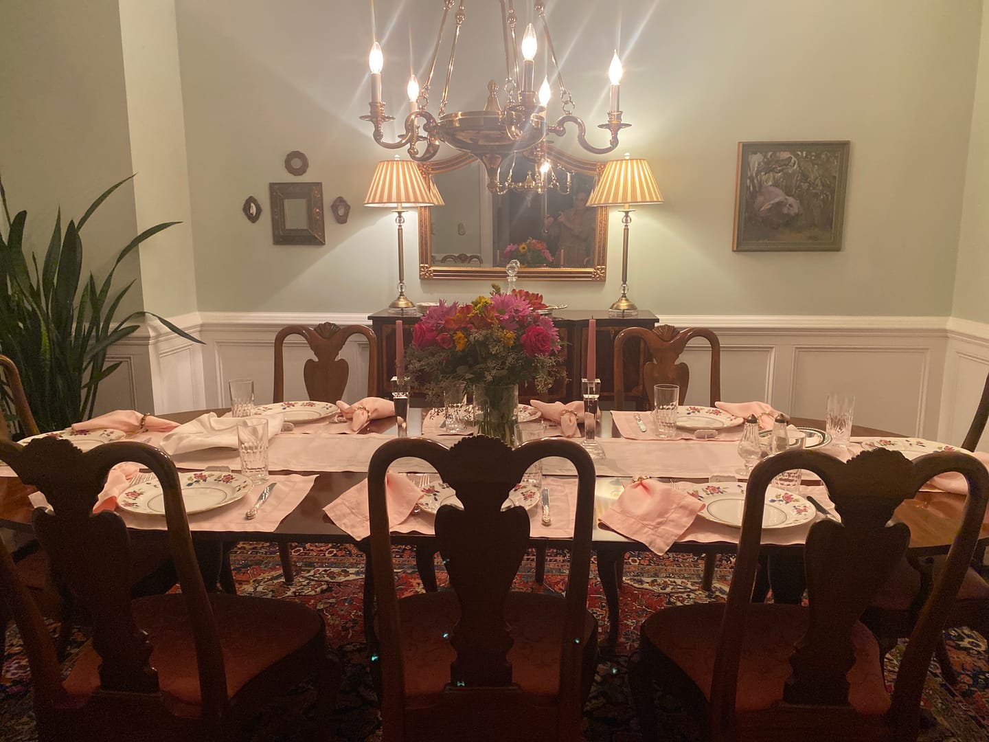 Customer photo review of Classic Hemstitch Table Runner