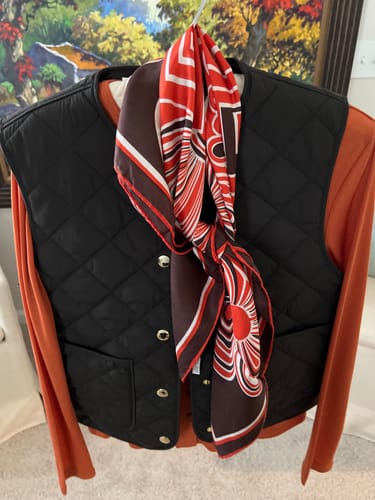 Customer photo review of John Warden Vintage Silk Scarf