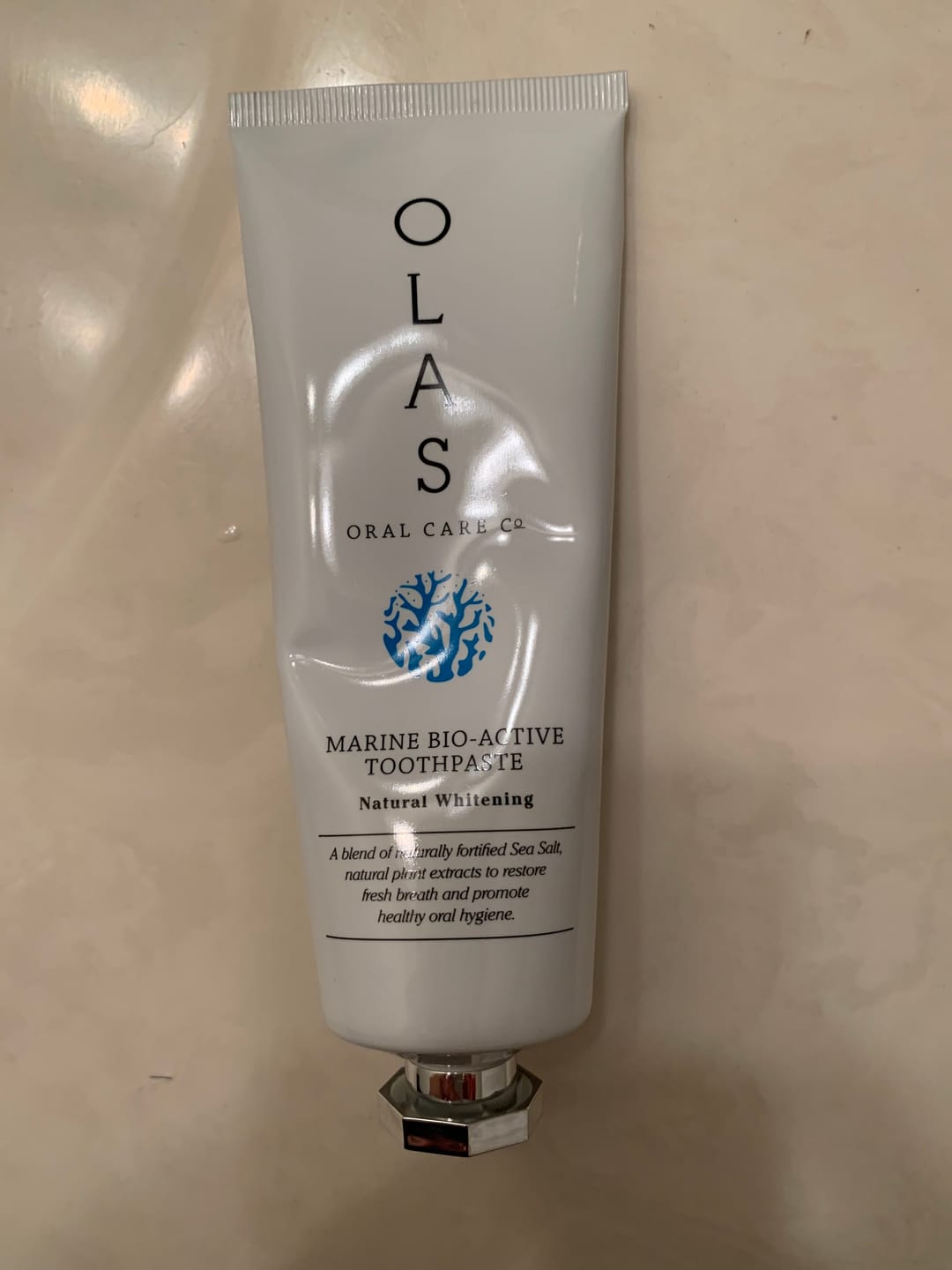 Customer photo review of OLAS Marine Bio-Active Whitening Toothpaste