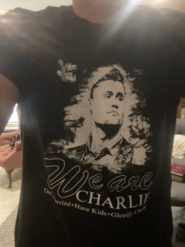 Customer photo review of We Are Charlie Commemorative T-Shirt