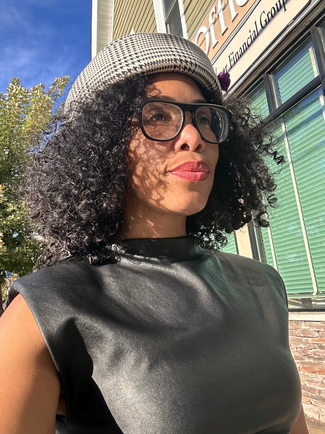 Customer photo review of London Pillbox Hat - Glen Plaid