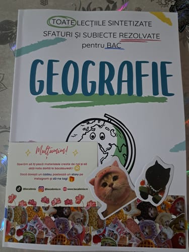 Recenzie cu fotografie de la un client despre Carte Geografie Bacalaureat Bacademia