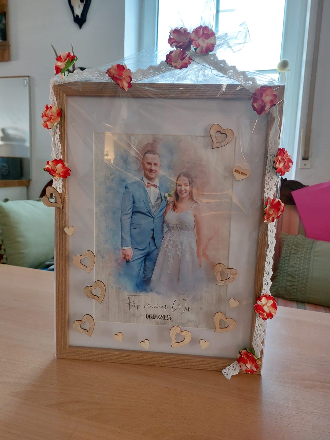 Customer photo review of Dein Hochzeitsfoto als Aquarell Poster | Geschenk zur Hochzeit