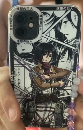 Customer photo review of Attack on Titan Mikasa Phone Case