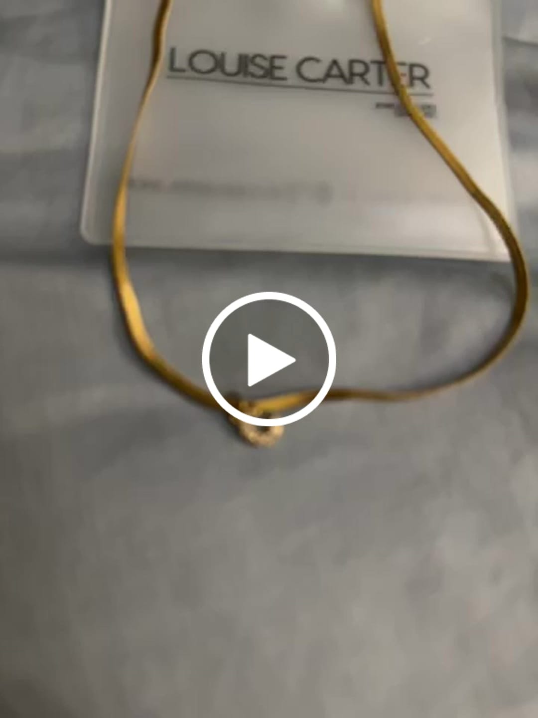 Customer video review of Melly® Diamond Initial Herringbone Necklace