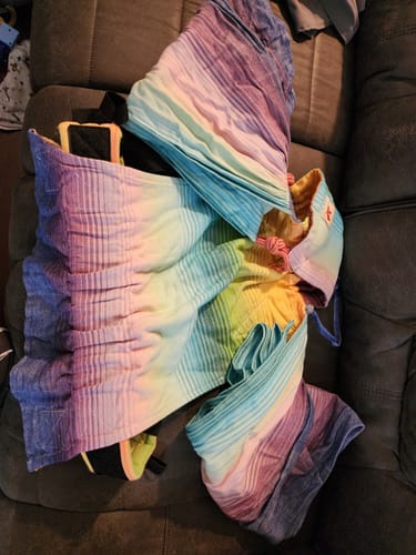 Customer photo review of Rainbow Dreamer WrapMySol Half Buckle by Girasol