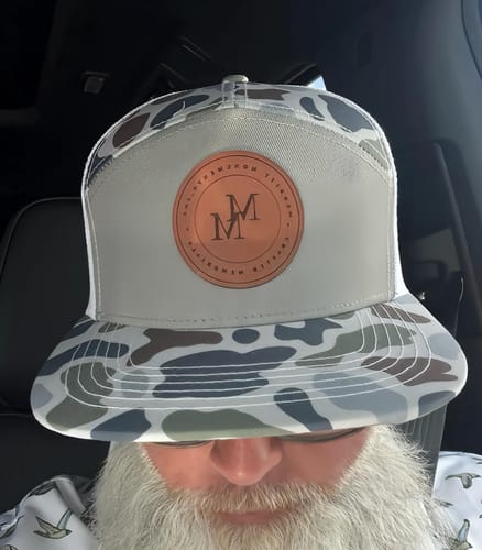 Customer photo review of Custom Leather Patch Hats SA7AGE - Lost Hat Co.