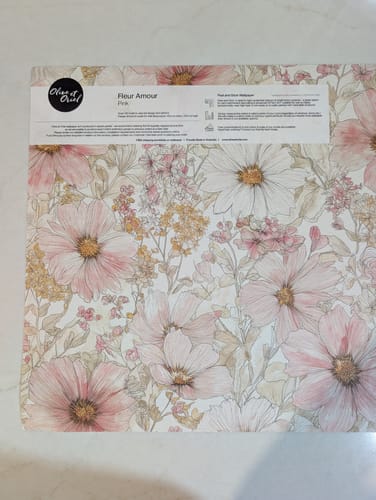 Customer photo review of Fleur Amour in Pink Wallpaper