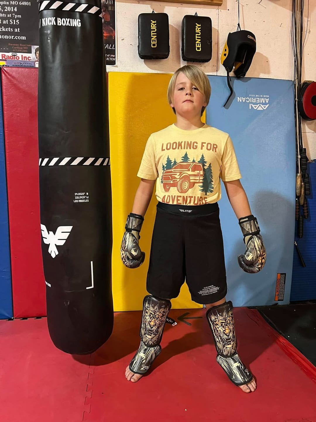 Customer photo review of Black Jack Black No-Gi Kids BJJ Shorts