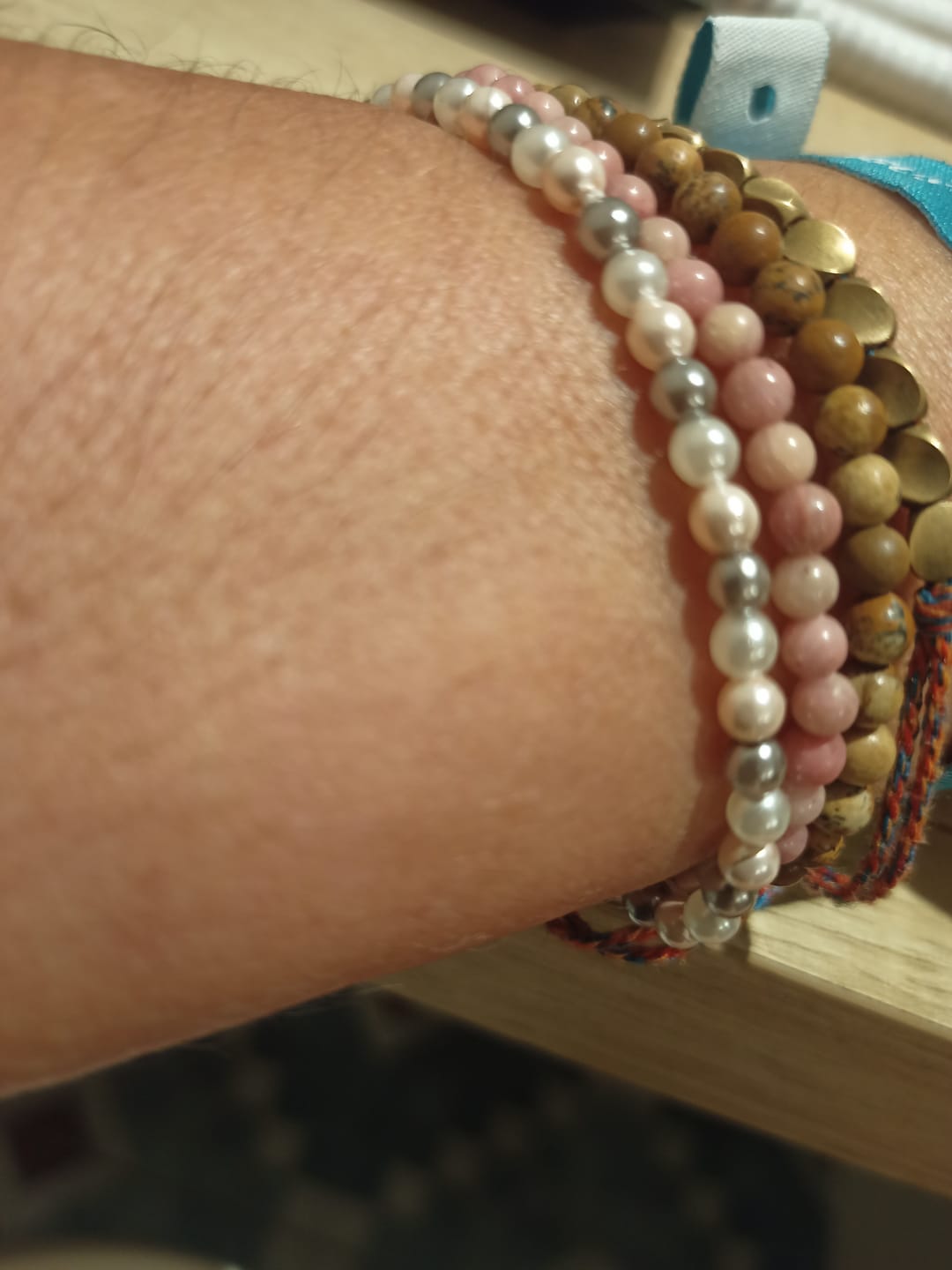 Customer photo review of Bracelet Fin en Pierres Naturelles de 4mm