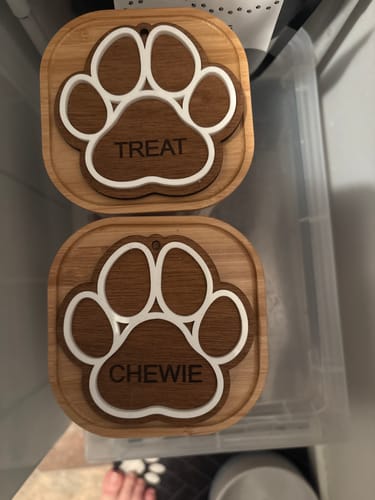 Customer photo review of Personalised Paw Print Bauble