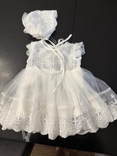 Customer photo review of Magnolia Baptism Blessing Dress & Bonnet