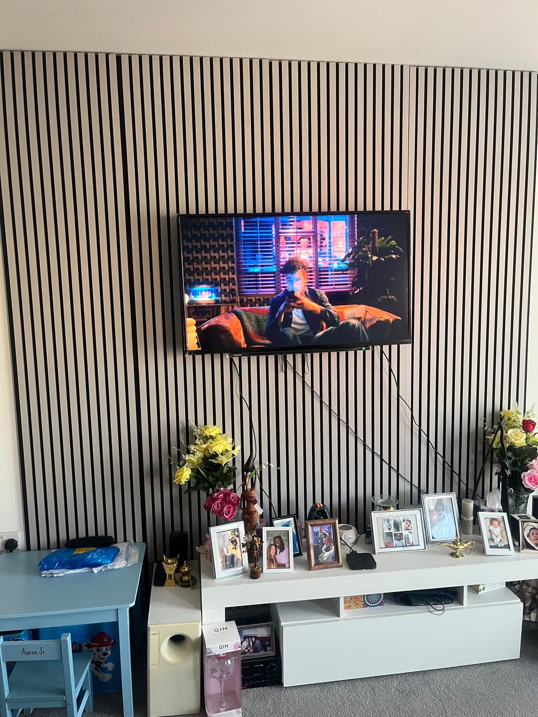 Customer photo review of Acoustic Slat Wall Panel - Grey Oak