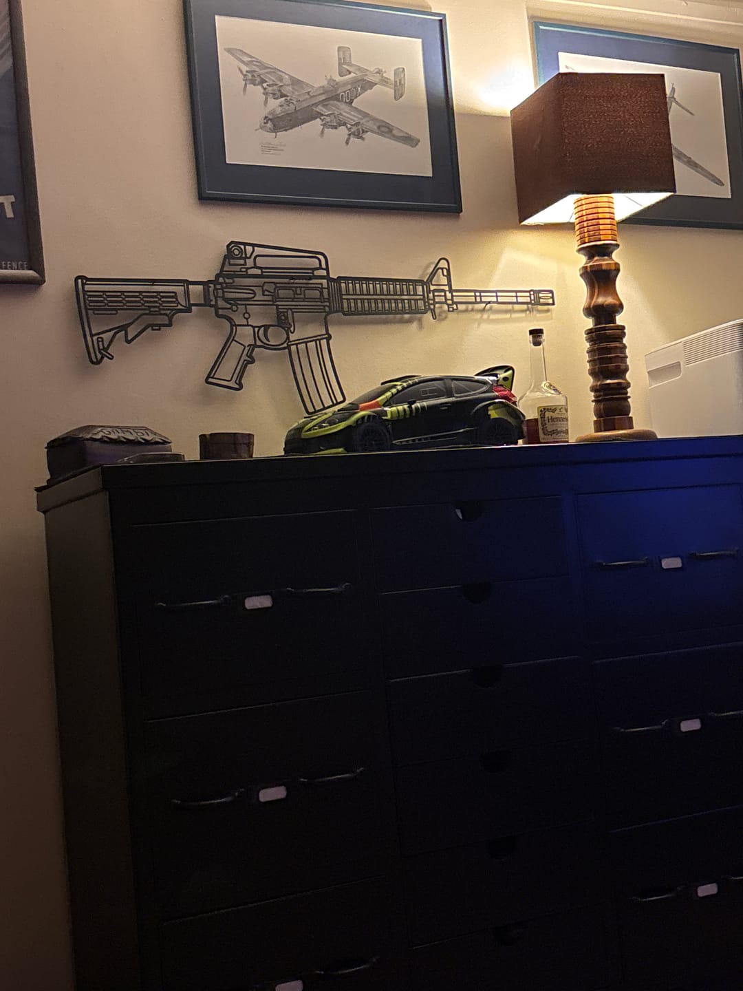 Customer photo review of M4A1 Silhouette Metal Wall Art