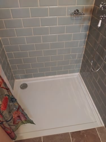 Customer photo review of Anti Slip 1100 x 900 Rectangle Stone Shower Tray
