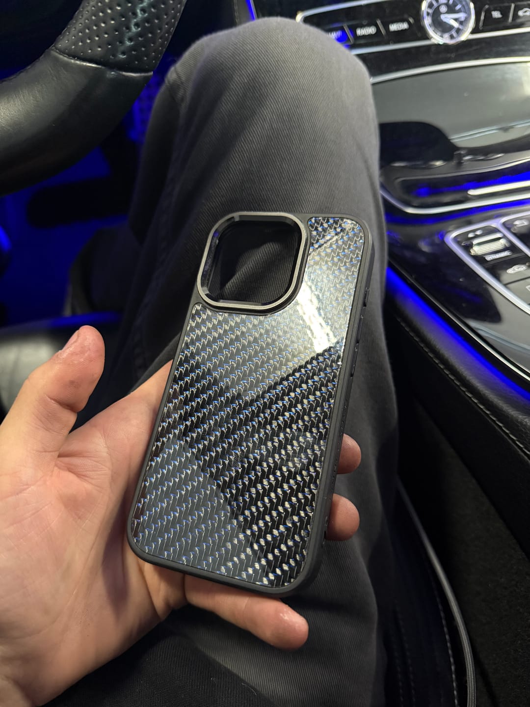 Customer photo review of iPhone Carbon Fiber Phone Case - MagSafe