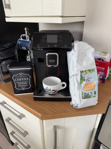 Customer photo review of Dark Roast Espresso Fairtrade Organic Coffee Beans 1 kg