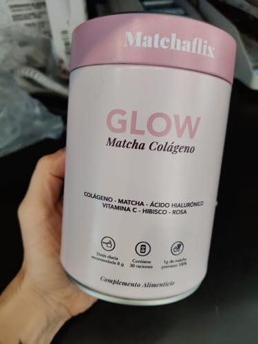 Customer photo review of Glow Matcha Colágeno