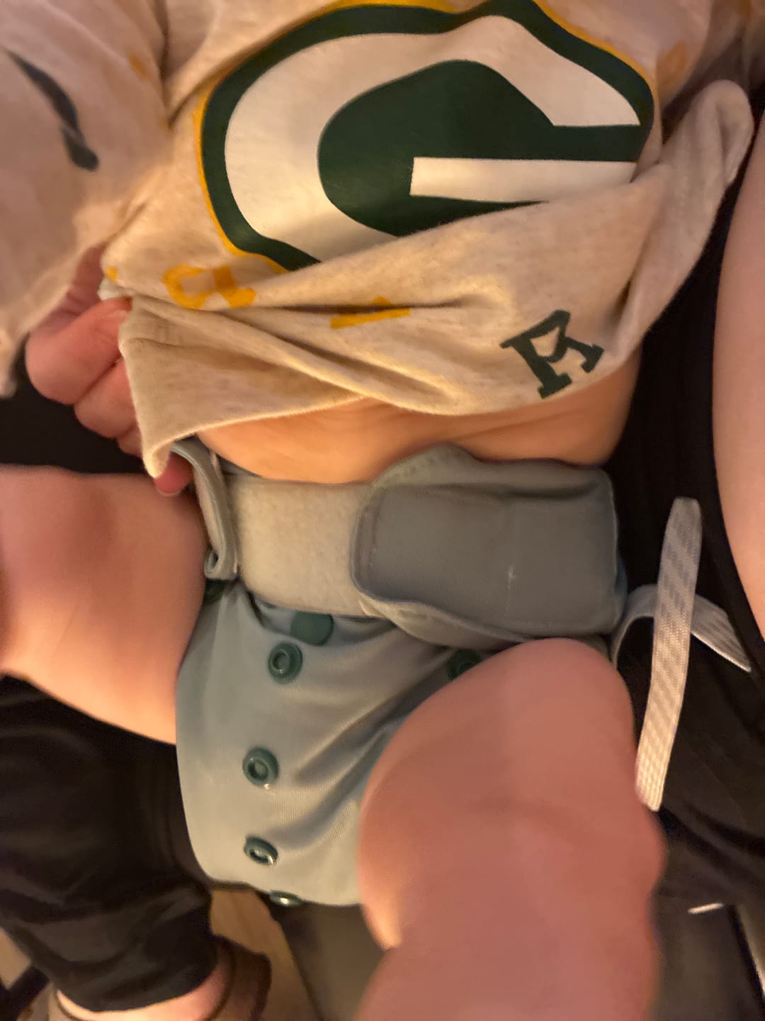 Customer photo review of Luxe Pocket Cloth Diaper with Dual Inner Gussets and Athletic Wicking Jersey