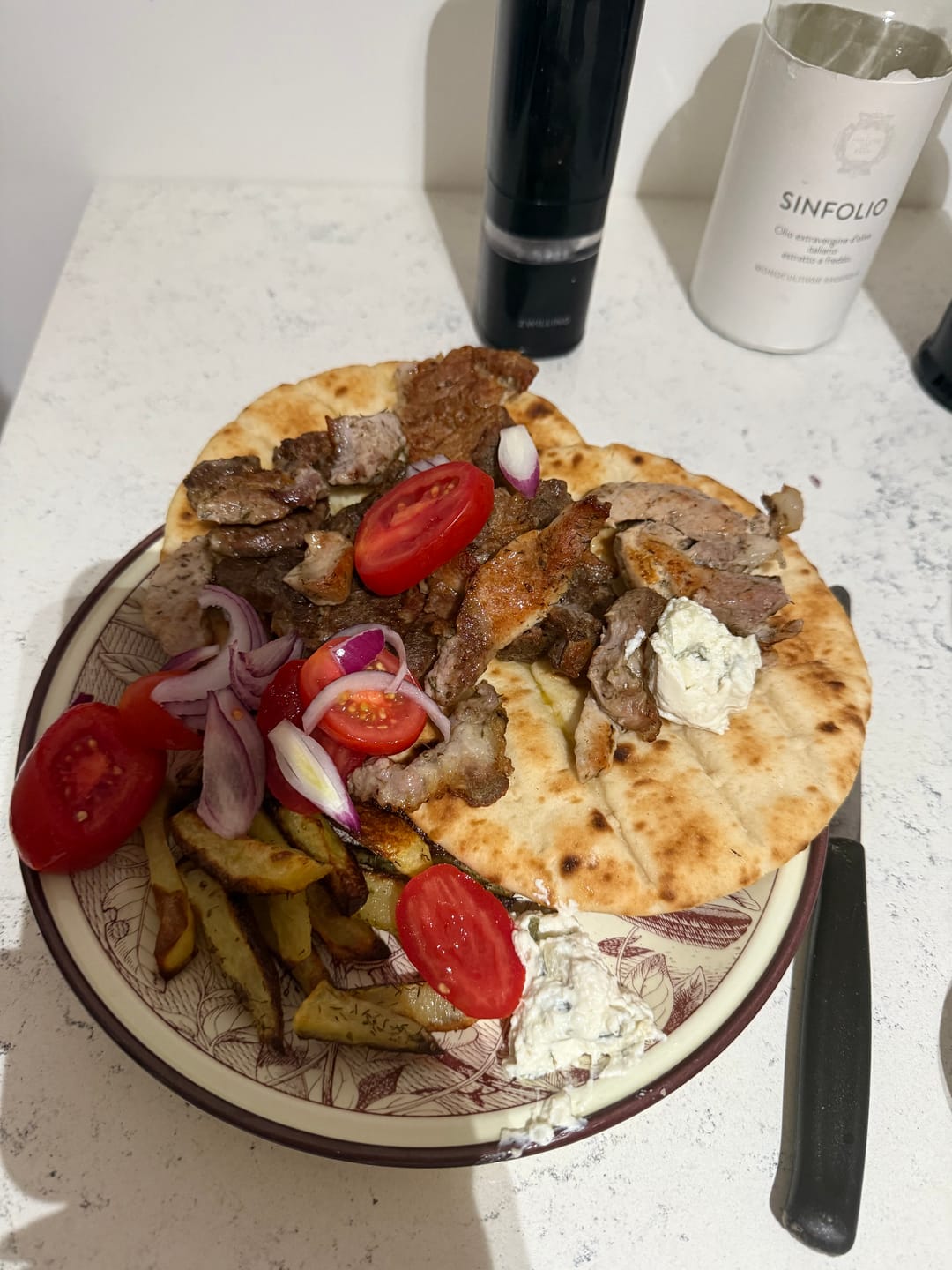 Customer photo review of Traditional Greek Pita Bread – 10 Soft Rounds (16 cm) | Vegetarian-Friendly
