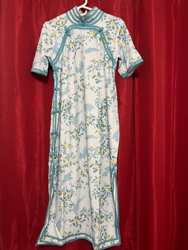 Customer photo review of Yu Tu 玉兔 Jade Rabbit Modernized Flat Cut Qipao