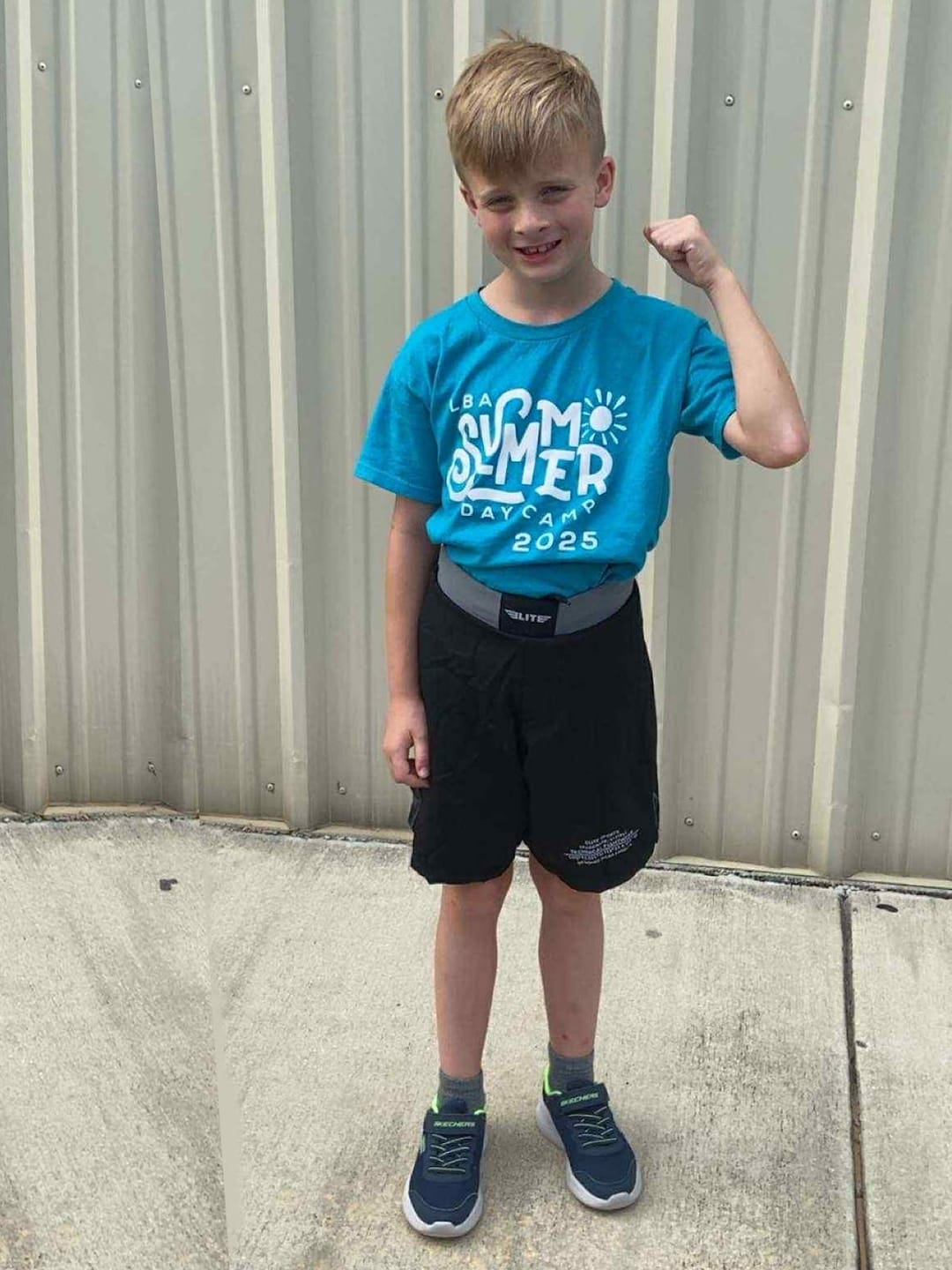 Customer photo review of Black Jack Gray No-Gi Kids BJJ Shorts