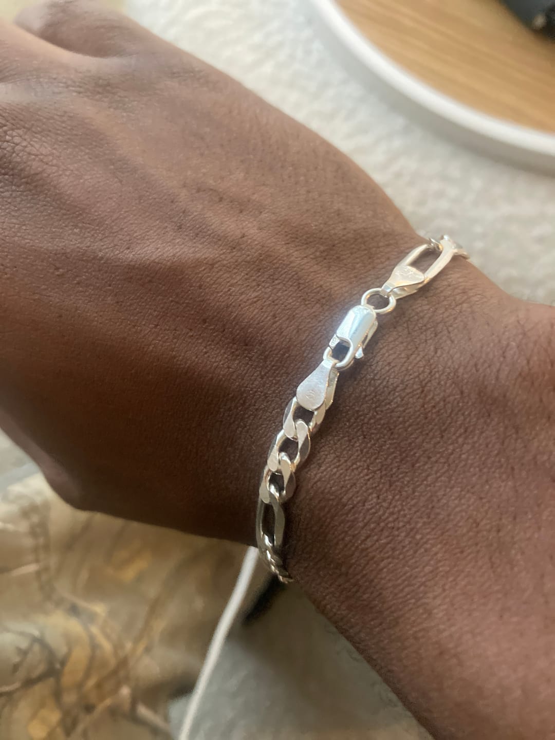 Customer photo review of SILVER FIGARO BRACELET