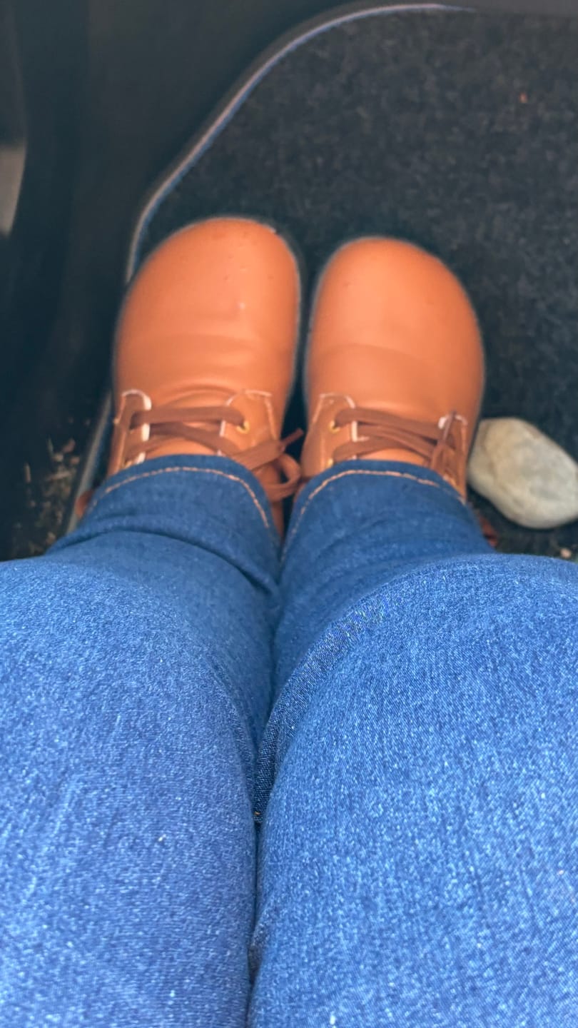 Customer photo review of ZZFABER Adult Barefoot Boots Winter Warm Ankle Shoes for Men Women