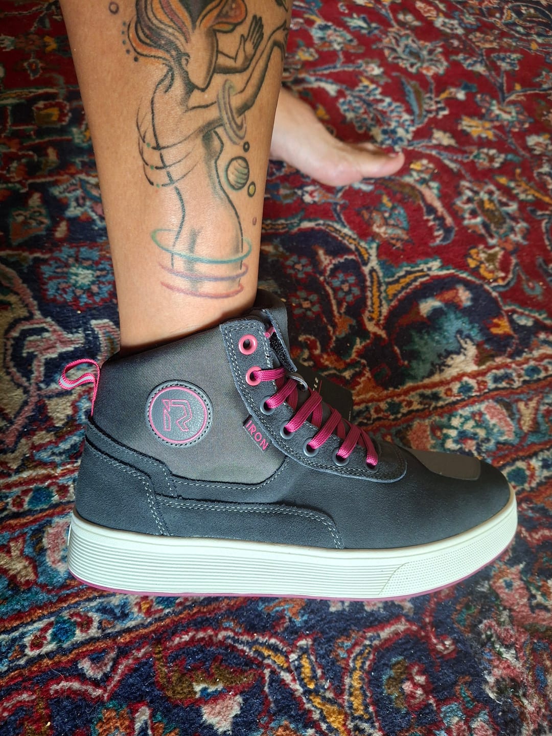 Customer photo review of RIDEIRON Street Leather Anti-Slip Motorcycle Riding Shoes | MS6002