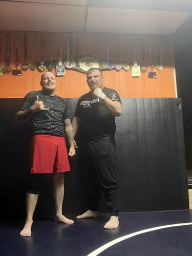 Customer photo review of Black Jack Red No Gi Mens BJJ Shorts